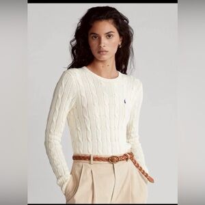 Cream Ralph Lauren Cable Knit Sweater